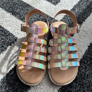 Cat & Jack Toddler Girl Shanel Sandals Fisherman Iridescent Size 10